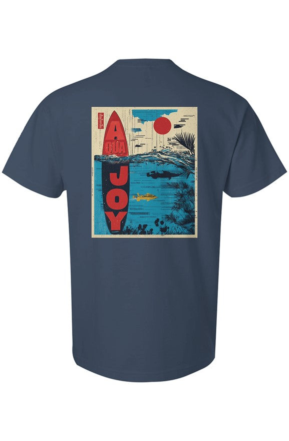 Aquajoy - Men's Premium 6.5oz T-Shirt - Front and Back Design - Surf