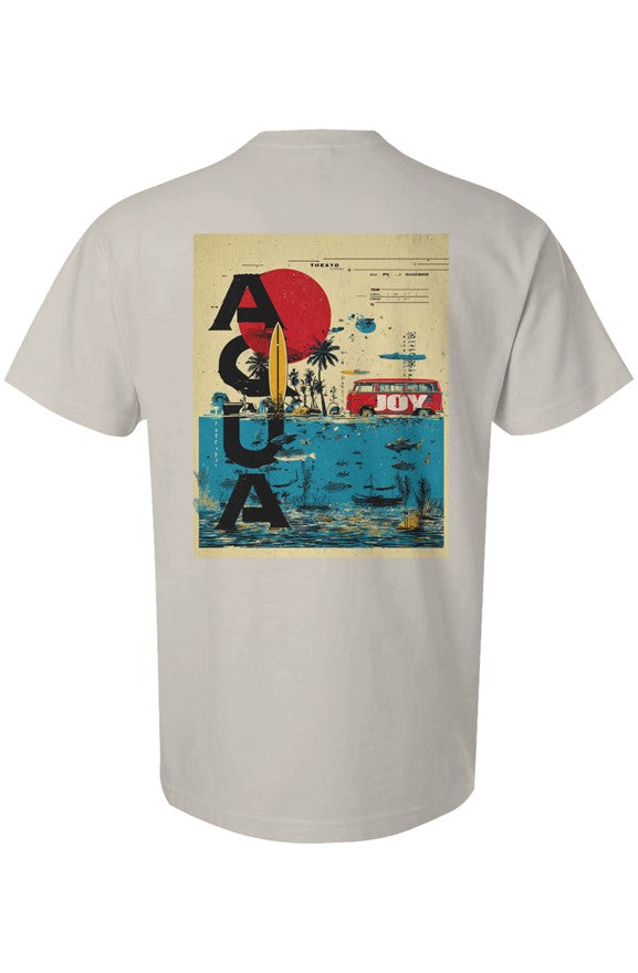 Aquajoy - Men's Premium 6.5oz T-Shirt - Front and Back Design - Camper Van