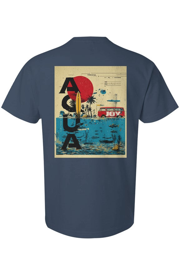 Aquajoy - Men's Premium 6.5oz T-Shirt - Front and Back Design - Camper Van