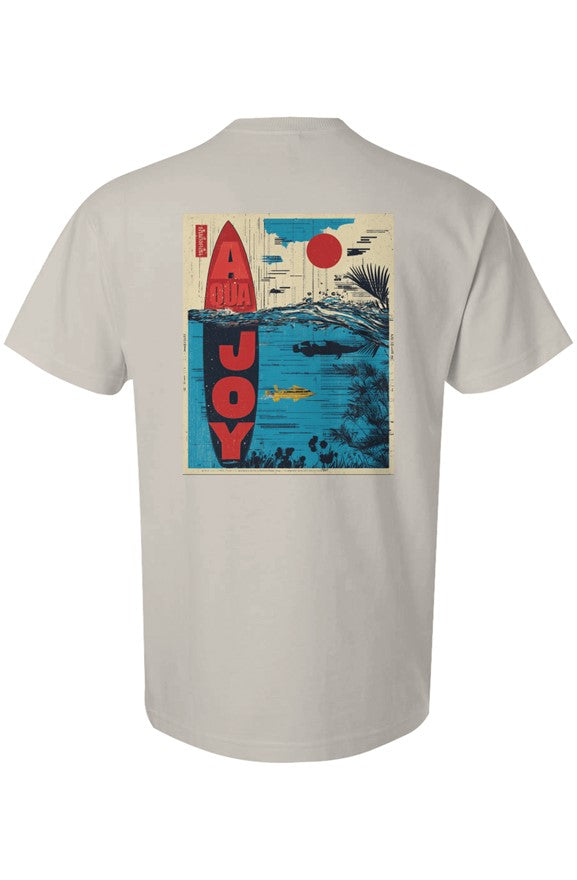 Aquajoy - Men's Premium 6.5oz T-Shirt - Front and Back Design - Surf