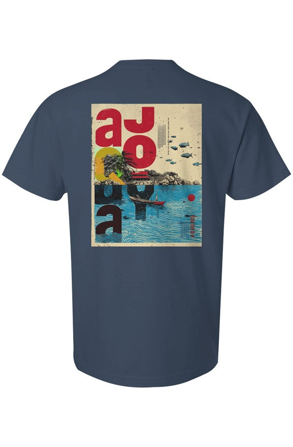 Aquajoy - Men's Premium 6.5oz T-Shirt - Front and Back Design - Retro/House