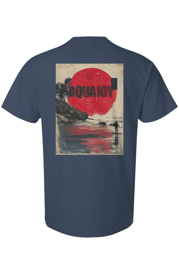 Aquajoy - Men's Premium 6.5oz T-Shirt - Front and Back Design - Big Sun