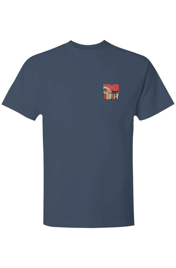 Aquajoy - Men's Premium 6.5oz T-Shirt - Front and Back Design - Sunset