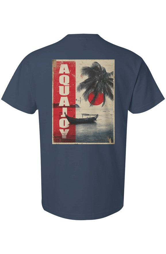 Aquajoy - Men's Premium 6.5oz T-Shirt - Front and Back Design - Sunset